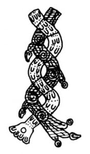 Дуалистические системы: Ацтекский символ войны атлтлахи ноли (два переплетенных потока из огня и воды)